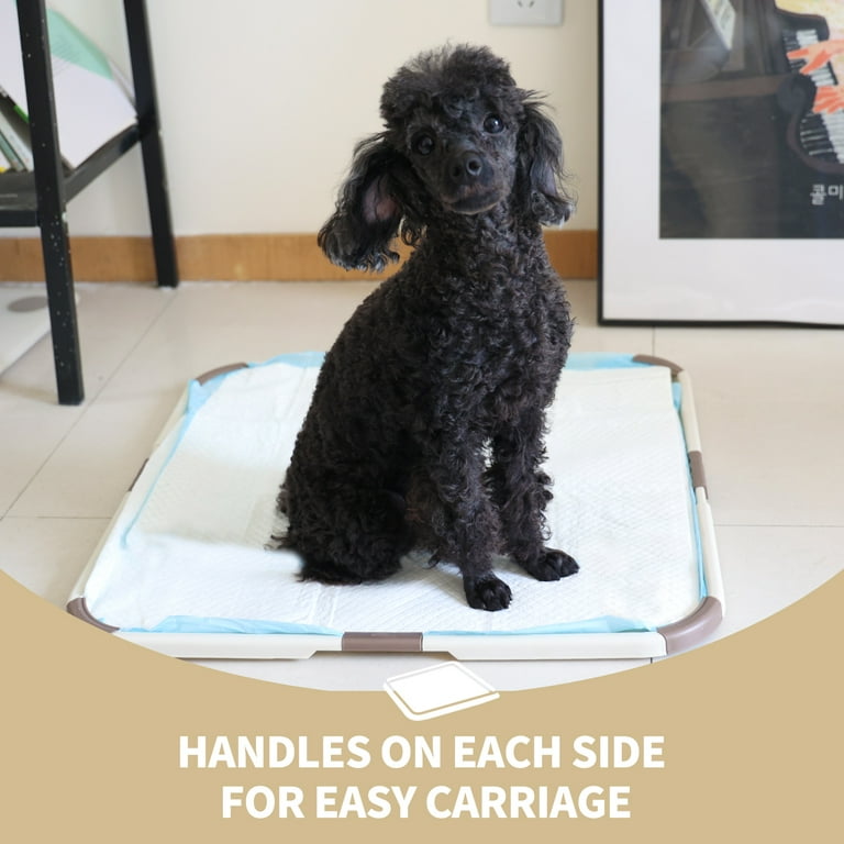 pawise dog training pad holder tray, indoor puppy potty pee pad