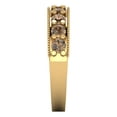 thumbnail image 4 of 0.81 ctw Wedding Band for Women - 14K Yellow Gold Simulated Champagne Diamond Stackable Eternity Ring, 4 of 6