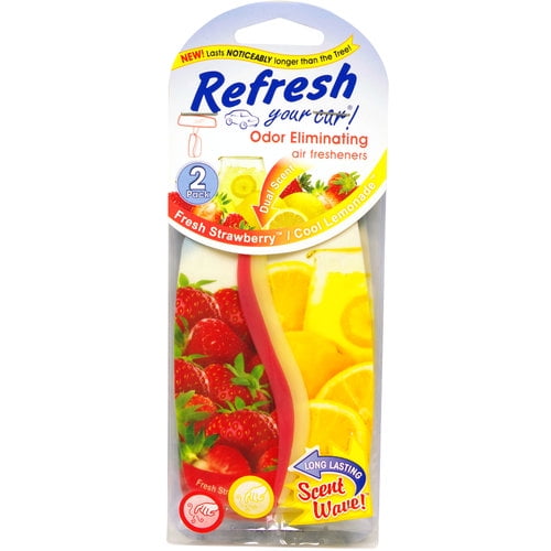 Refresh Your Car! Fresh Strawberry & Cool Lemonade Scent Air Freshener