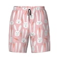 thumbnail image 4 of Lsque Mens Swim Trunks Cute Rabbit Carrot Pattern - Bathing Suit Compression Liner - Beach Swim Shorts Swimwear - (S-3XL) - Stretch Quick Dry -Small, 4 of 9