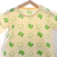 thumbnail image 5 of KPOPLK Baby Boys Romper Jumpsuits Pajama Short Sleeve Cute Print Clothes PJM Sleepwear Sets for 0-24M Size 0-3 Months,Beige, 5 of 5