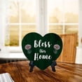 thumbnail image 2 of Bless This Home Heart Table Sign with Acrylic Stand (6x5") | Religious Home Decor, 2 of 7