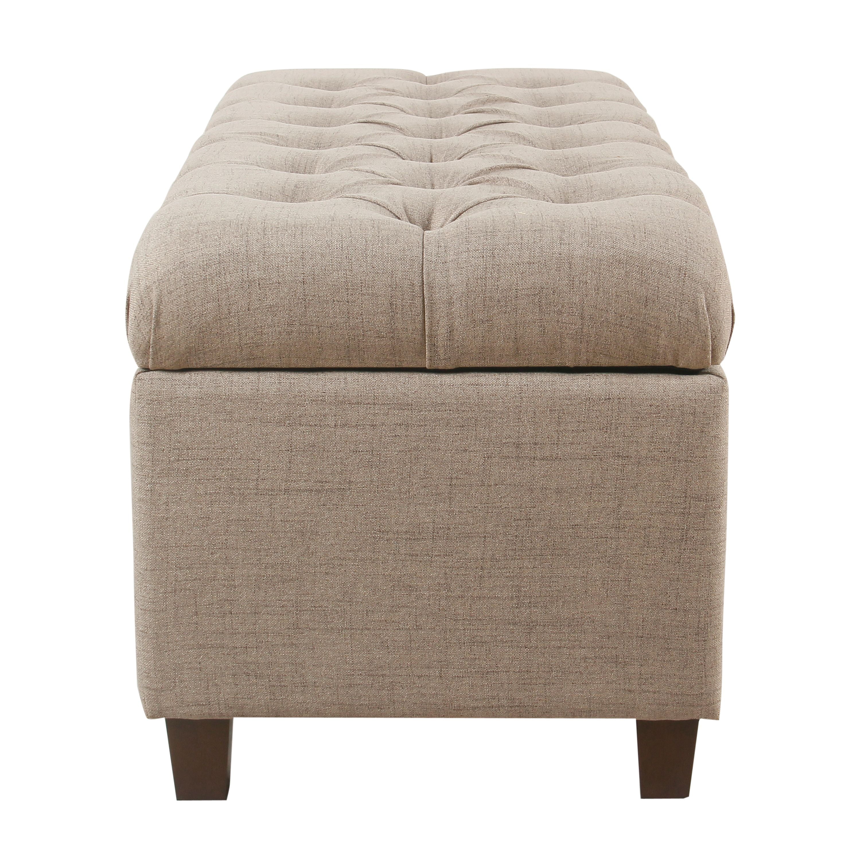 HomePop Ainsley Button Tufted Storage Bench, Multiple Colors