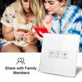 thumbnail image 3 of Yeacher Rideau Intelligent Wi-Fi Interrupteur Tactile Panneau en Verre Contrôle Vocal Compatible avec Alexa Google Home, 3 of 8