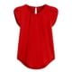 thumbnail image 1 of Gibobby Playera de Manga Corta con Cuello Redondo Tops Mujer Casual Manga corta Camiseta redonda Color sólido Cuello Blusa mujer(Rojo,G), 1 of 5