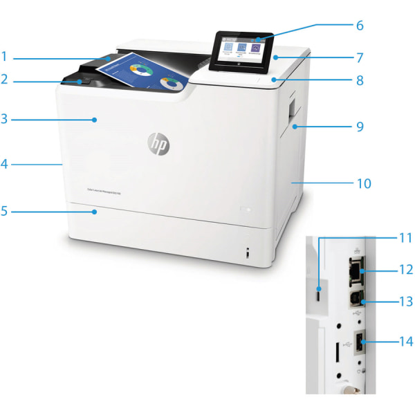 E65160dn Desktop Laser Printer - Color 