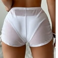 thumbnail image 6 of Chbgutlmr Womens Shorts Drawstring High Rise See-Through Elastic Waist Lounge Shorts Casual Comfy Summer Cute Shorts, 6 of 6