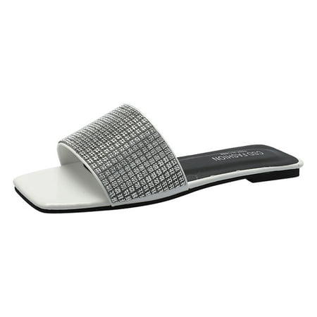 

Womens Sandals Fashion Sandal Flat Pearl Strap Flip-Flop Sandals Summer Casual Fashion Sandals