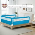 thumbnail image 2 of Gymax 59'' Breathable Baby Children Toddlers Bed Rail Guard Safety Swing Down Blue, 2 of 10