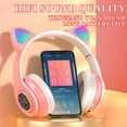 thumbnail image 5 of B39 Cat Ear Bluetooth Headset - Cute LED Light, Wireless Headphones for Kids, Bluetooth 5.0 + MP3, Noise Cancelling, Foldable - Red, 5 of 8
