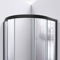 thumbnail image 6 of Prime 36 Inch x 74-3/4 Inch Semi Frameless Frosted Glass Sliding Shower Enclosure in Chrome with White Base Kit, 6 of 16