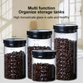thumbnail image 2 of Glass Kitchen Canisters with Lids for Candy, Cookie, Rice, Sugar, Flour, Pasta, Nuts- Food Storage Containers that Offer Modern Style and Clean Kitchen Organization, 2 of 10