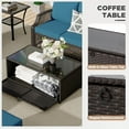 thumbnail image 3 of Vicluke 7 Piece Patio Furniture Set, Wicker Outdoor Conversation Sofa Set with Swivel Chairs, 2 Ottomans, Storage Coffee Table, Rattan Outdoor Sectional for Deck Backyard Porch （7 Seats, Turquoise), 3 of 7