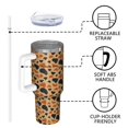 thumbnail image 4 of Leopard Print 40oz Tumbler– Stainless Steel Insulated Tumbler with Handle and Straw, Large Capacity Travel Cup for Hot & Cold Drinks, 4 of 6