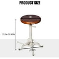thumbnail image 3 of 21-27inch Height Adjustable Bar Stool- Counter Kitchen Island Stool-Rustic Coffee Guest Chair-Vintage Working Drafting Stool-with Swivel Wooden Seat, 3 of 8