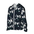 thumbnail image 2 of Daiia Lilies Flowers UPF 50+ Sun Protection Hoodie Jacket Lightweight Long Sleeve Sun Shirt for Women Men with Pocket Hiking Outdoor-Large, 2 of 9