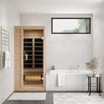 thumbnail image 2 of Lucia 1- Person Indoor Hemlock Wooden Carbon FAR Infrared Home Sauna Room with LED Touch Control Panel and Heater, 2 of 11