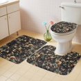 thumbnail image 4 of Modern Bathroom Rugs Set Tree Plant Branches Modern Art Style Non Slip Absorbent Soft Bath Mats 3 Piece Set with Bathroom Rug, U-Shaped Floor Mat, Toilet Seat Cover Small Size, 4 of 9