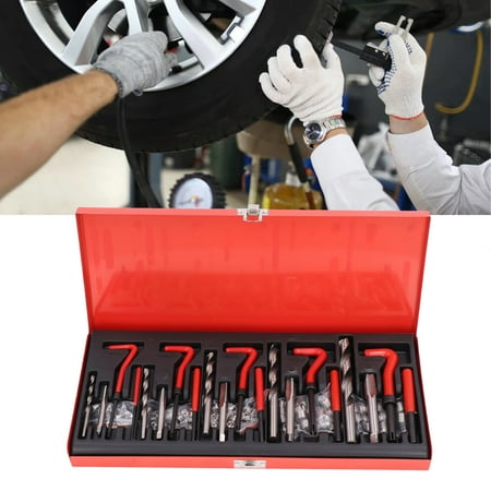 

Female Thread Repair Set Damaged Thread Repair Kit HSS Drill Tap Kit Spiral Coil Thread Inserts HSS Drill Tap Tool for M5 M6 M8 M10 M12