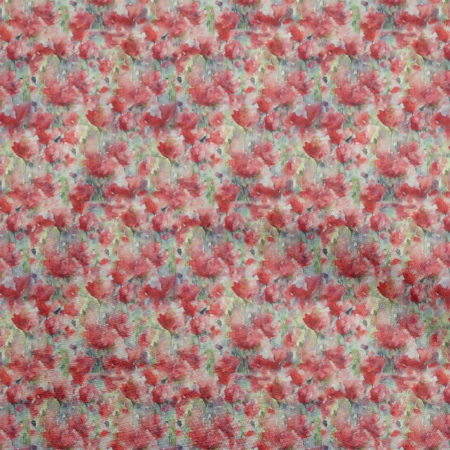 oneOone Silk Tabby Red Fabric Abstract Floral Fabric For Sewing Printed Craft Fabric By The Yard 42 Inch Wide-2rb