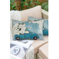 thumbnail image 6 of Pack of 2 Outdoor Pillow Covers, White Magnolia Flower with Blue Truck Waterproof Square Throw Pillowcase Cushion Decorative Pillow Covers for Couch Patio Tent, 20x12 in, 6 of 6