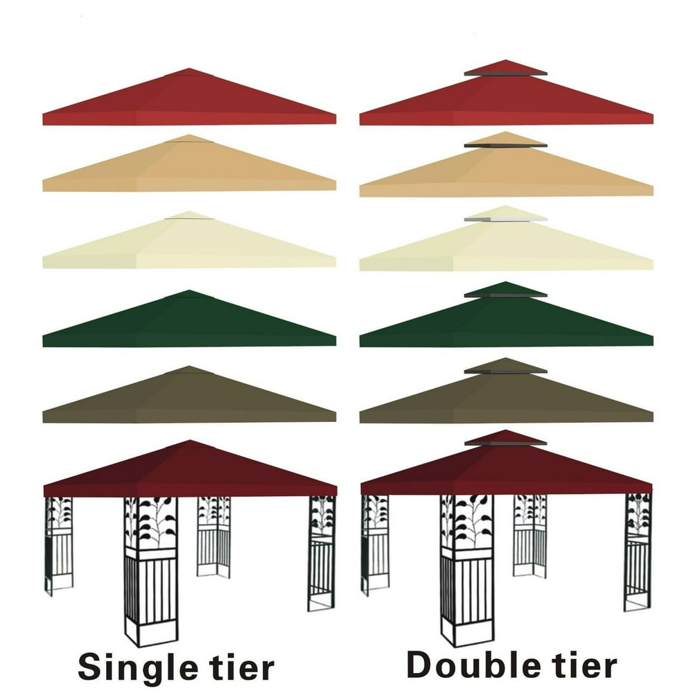 Outdoor 10 X 10 Patio Canopy Gazebo Top Replacement 1 Tier