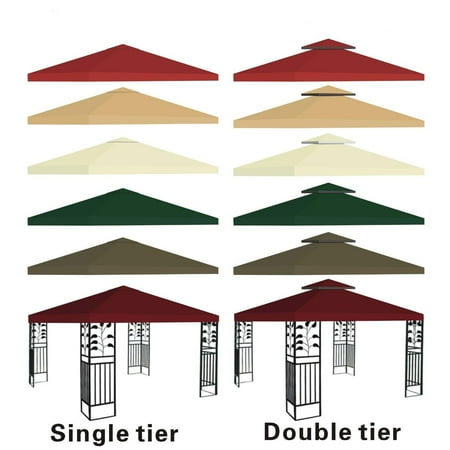 Outdoor 10' x 10' Patio Canopy Gazebo Top Replacement - 1 ...