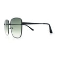 thumbnail image 6 of Womens Luxurious Oversized Rectangle Metal Rim Boyfriend Sunglasses Black - Green, 6 of 8