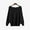 Black, variant on Women's Batwing Sleeve Boat Neck Oversized Knit Sweater For Fall & Winter Comfortable Warmth