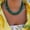 Color5, variant on NICKSUN Vibrant Dopamine Color Resin Beaded Choker Necklace, Smooth Flat Round Disc Collarbone Statement Necklace, Minimalist Summer Vacation Stackable Jewelry