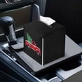 thumbnail image 7 of FUIALDOLG PU Leather Tissue Box Cover Square - Truck Christmas Tissue Cube Box Holder with Bottom Belt, Decorative Organizer for Vanity Toilet Night Stand Table Office Car, 7 of 7