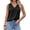 Black, variant on Zeagoo Women's Silk Blouse Elegant Tops Pleated Tank Top Shirt V Neck Blouse Casual Sleeveless Tank Tops