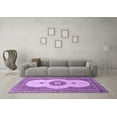 thumbnail image 3 of Ahgly Company Indoor Rectangle Medallion Purple Traditional Area Rugs, 2' x 3', 3 of 4