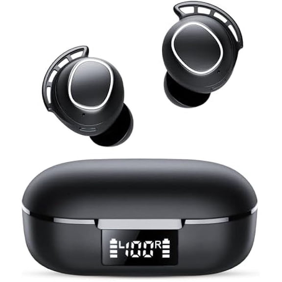 Ear Buds Mini Wireless Earbuds, Bluetooth 5.3 Headphones Bass Stereo, 60H Playtime Noise Cancelling Earbuds with 4 Mic, IP8 Waterproof Lightweight in Ear Earphones for Running/Workout