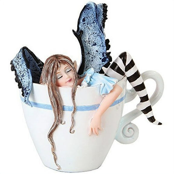 I Need Coffee Fairy Figure - Mythical Creature Fae Figurine Amy Brown Art