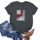 thumbnail image 1 of Fiudx Tops para Mujer Blusa de Manga Corta con Estampado de Moda para Mujer, Divertida Camiseta con Cuello Redondo, 1 of 3