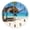 Beach3, variant on Black and Gold Wall Clock for Bedroom - Silent Wall Clock Non Ticking - 12 Inch Wall Clocks Battery Operated
