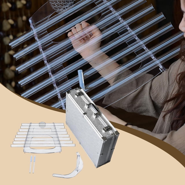Arpa de Sonido Transparente de , Modelo Práctico, Instrumento de Meditación , Música Curativa, 8 Tubos
