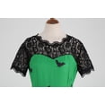 thumbnail image 4 of Women's Halloween Lace Short Sleeve Round Neck Sexy Splicing Printed Dresses Vintage Swing Dresses, 4 of 9