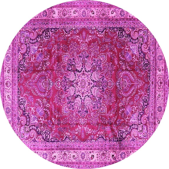 Ahgly Company Indoor Round Persian Pink Traditional Area Rugs, 3' Round