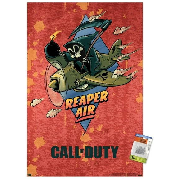 Call of Duty: Vanguard - Reaper Air Wall Poster with Pushpins, 22.375" x 34"