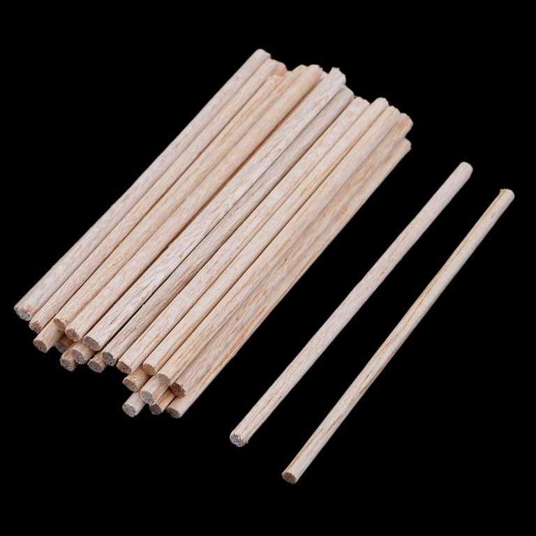 Balsa Wooden shapes Sticks,Unfinished wood crafts dowel rod,Modelling Wooden  Stick,Woodcraft Woodworking supplies,Model Making Hobbies Stick 50 Pieces  50mm 