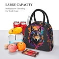 thumbnail image 5 of Fotbe Colorful Wolf Head Pattern Lunch Bag, Insulated Lunch Box, Small Leakproof Cooler Food Lunch Containers Reusable High Capacity Lunch Tote Bags for Work, Travel, Outdoor, 5 of 6