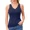 navy, variant on Womens Fashion V Neck Cami Tank Tops Built in Bras Summer Scallop Trim Basic Undershirt Camisole Top with Adjustable Shoulder Strap