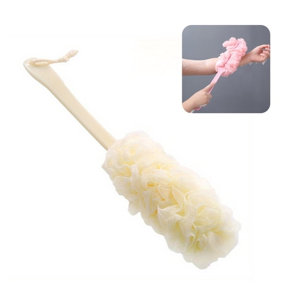 Back Scrubber for Shower, Loofah Long Handle Bath Body Brush, Soft Mesh Sponge On a Stick for Shower Men Women Kids Elderly, Exfoliating Scrub Cleaning Luffa for All Kinds of Skin