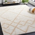 thumbnail image 2 of SAFAVIEH Berber Shag Lidija Trellis Area Rug, Ivory/Beige, 5'5" x 7'7", 2 of 8