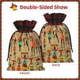 thumbnail image 2 of Wukai Dancing African Women Print Christmas Burlap Bags,Drawstring Christmas Burlap Goody Gift Candy Bags Xmas Burlap Treat Bags for Candy Wrapper Xmas Party Favors-Black, 2 of 8