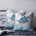 thumbnail image 2 of 14x14 Pillow Covers Set of 2, Sea Turtle Coastal Throw Pillow Covers Decorative Couch Cushion Case, Nautical Summer Beach Coral Ocean Microfiber Square Pillowcases for Bedroom Car Living Room, 2 of 7