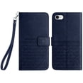 thumbnail image 2 of TECH CIRCLE Folio Phone Case for iPhone SE 2022/2020 & iPhone 8 & iPhone 7 - Lightweight Leather Shell with Stand Wallet Cover with Card Holder/Pocket Portable Simple Case with Wrist Strap, Blue, 2 of 7