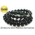 thumbnail image 5 of Auras by Osiris | Handmade Black Onyx Crystal Mens Necklace - Grounding Genuine Gemstone Beaded Mala | Willpower, Protection, Prosperity Choker - Jewelry Gift for Mens, Womens, Girls, 5 of 5